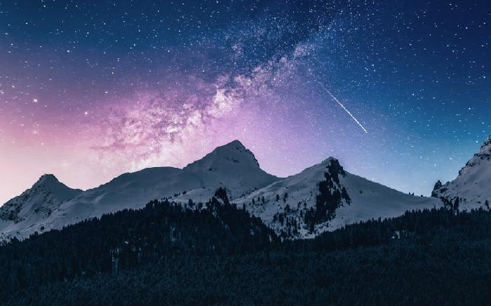 마음이 청량해지는 눈덮인 산~