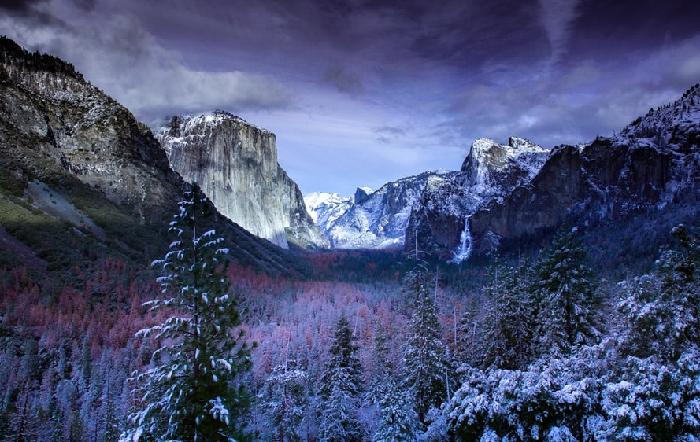 마음이 청량해지는 눈덮인 산~